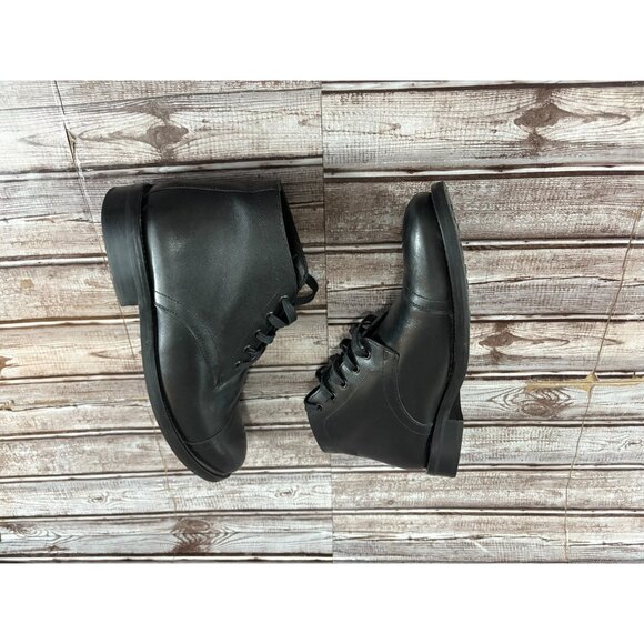 Thursday Everyday Cadet Leather Cap Toe Boot size 9 color Black like a new - Picture 5 of 9